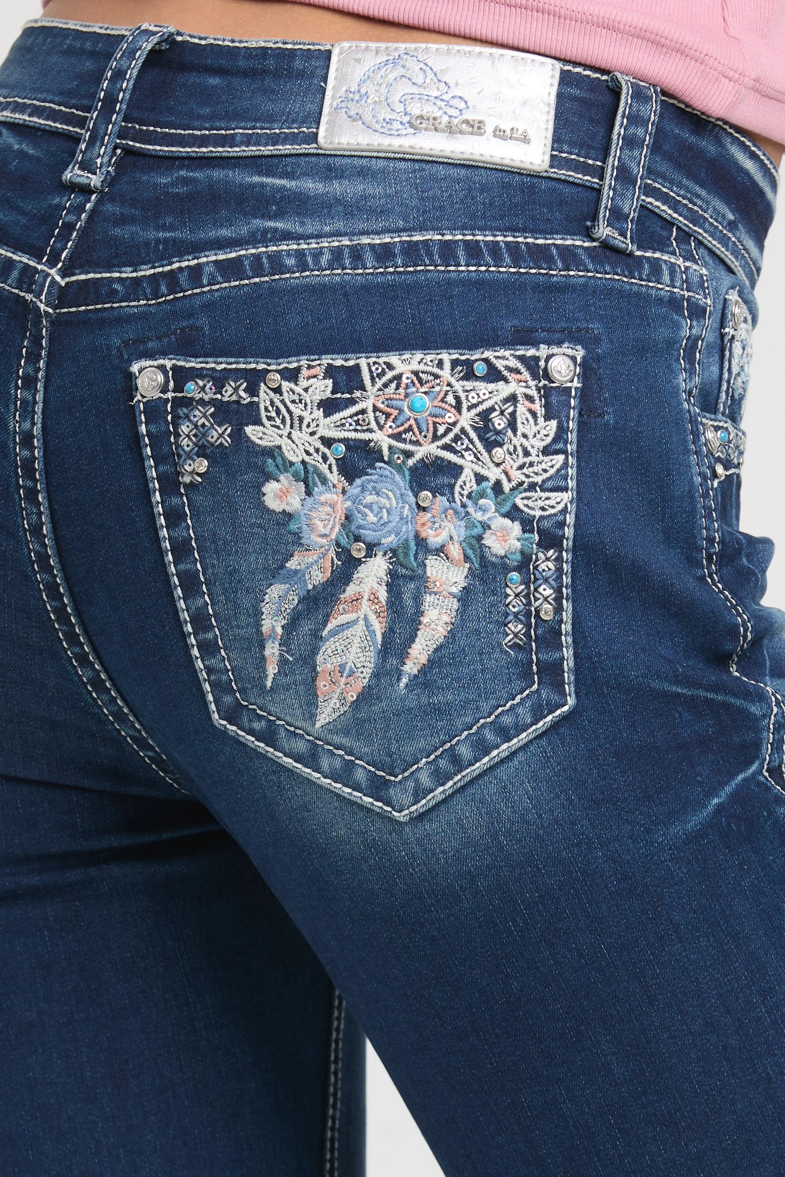 Grace in LA Dreamcatcher Bootcut Jeans