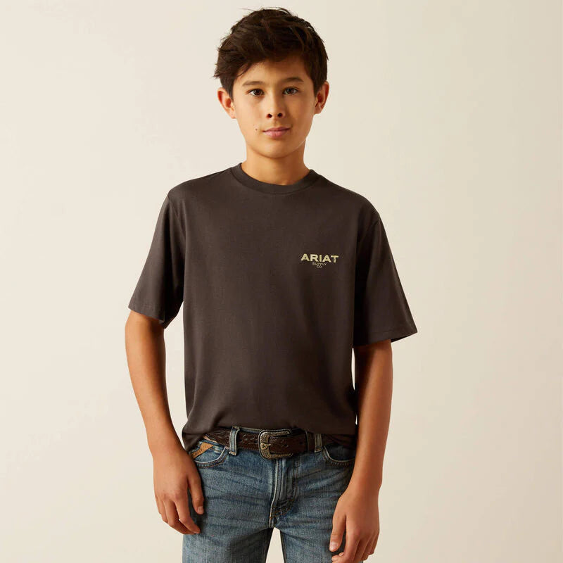 Ariat Boys Explore Circle SS Tee Vintange Black