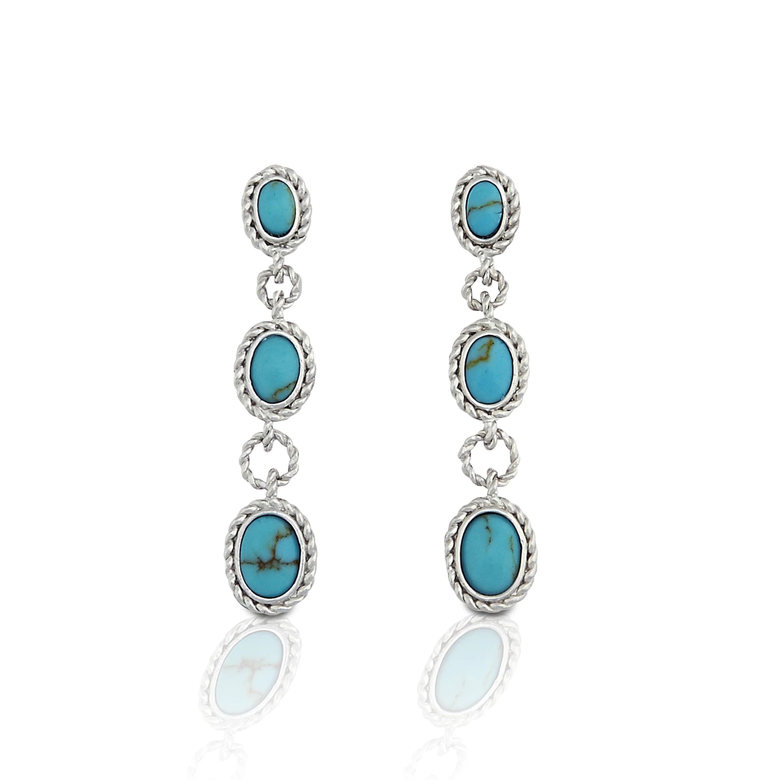 Kelly Herd Earrings Turquoise Drop - Sterling Silver