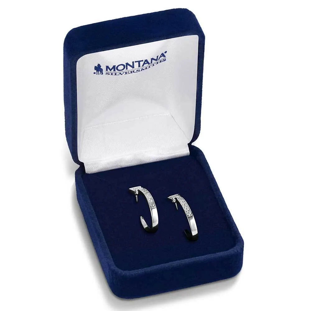 Montana Silversmith Horseshoe Nail Hoop Earrings