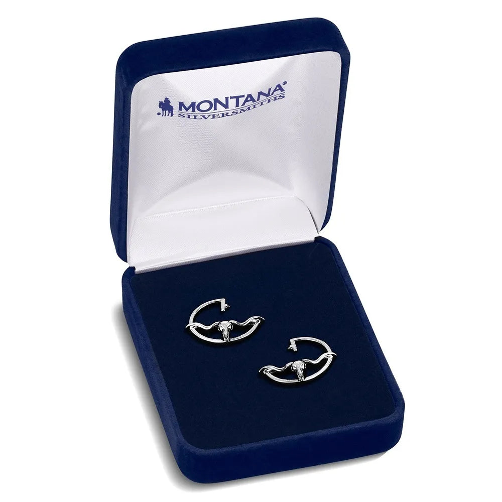 Montana Silversmiths - Silhouette Longhorn Earrings