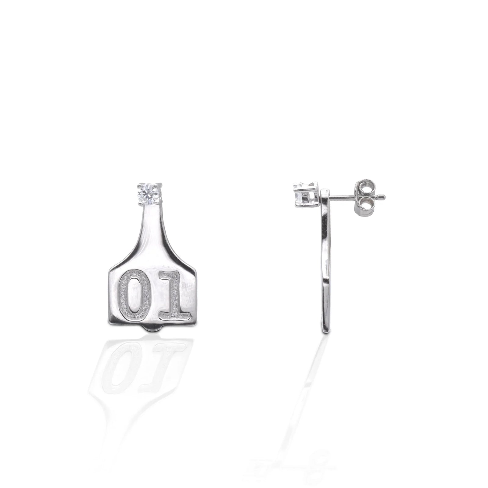 Kelly Herd Earrings Ear Tag Jacket - Sterling Silver