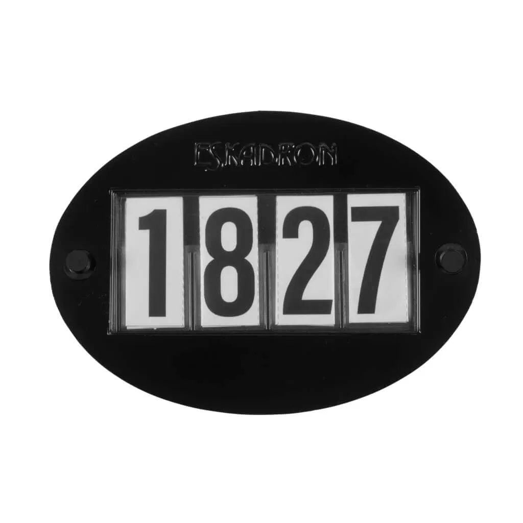 Eskadron Start Number Set Quick Pin 4 White - Black | Rider Wear - Show Accessories | Saddleworld Ipswich