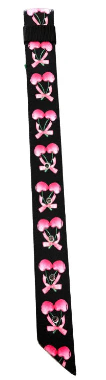 Ezy Ride Latigo Pattern Nylon Offside - Bows and Cherries | Horse Supplies - Girth | Saddleworld Ipswich