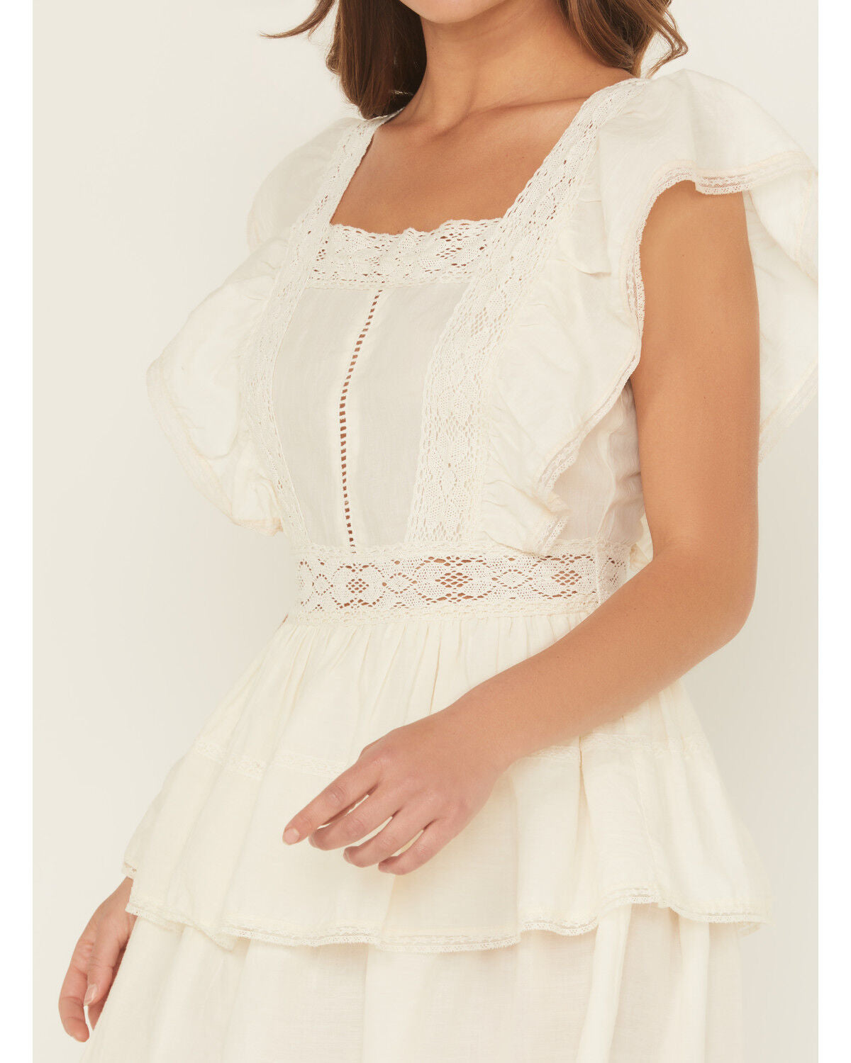 Rock and Roll Denim Flutter Sleeve Mini Dress