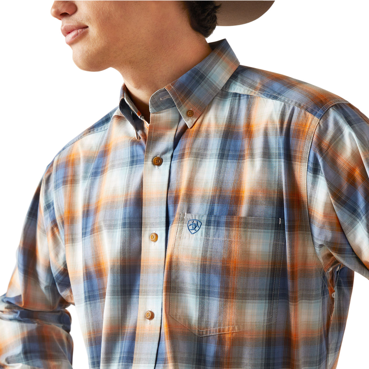 Ariat Mns Pro Series Greer LS Shirt White - Christmas Sale
