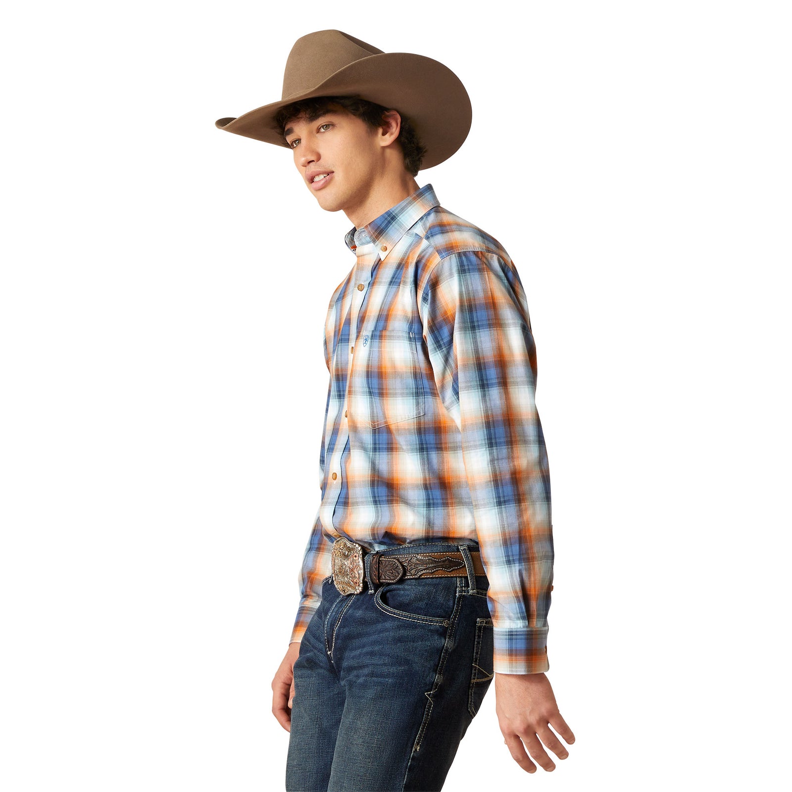 Ariat Mns Pro Series Greer LS Shirt White - Black Friday Sale