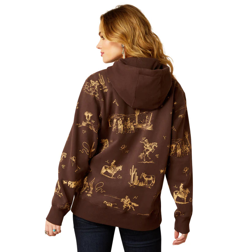 Ariat Wms Ranchin Hoodie Ranchin Print - Winter Black Friday Sale