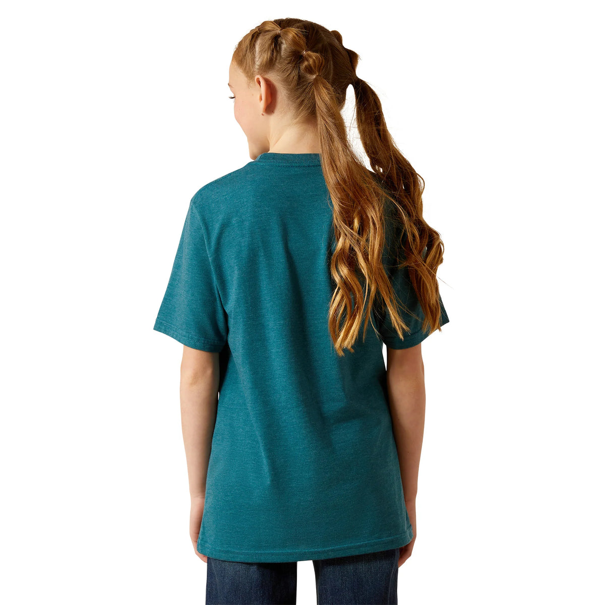Ariat Gls Bison Ranch SS Tee Deep Sea Heather - Summer Clearance