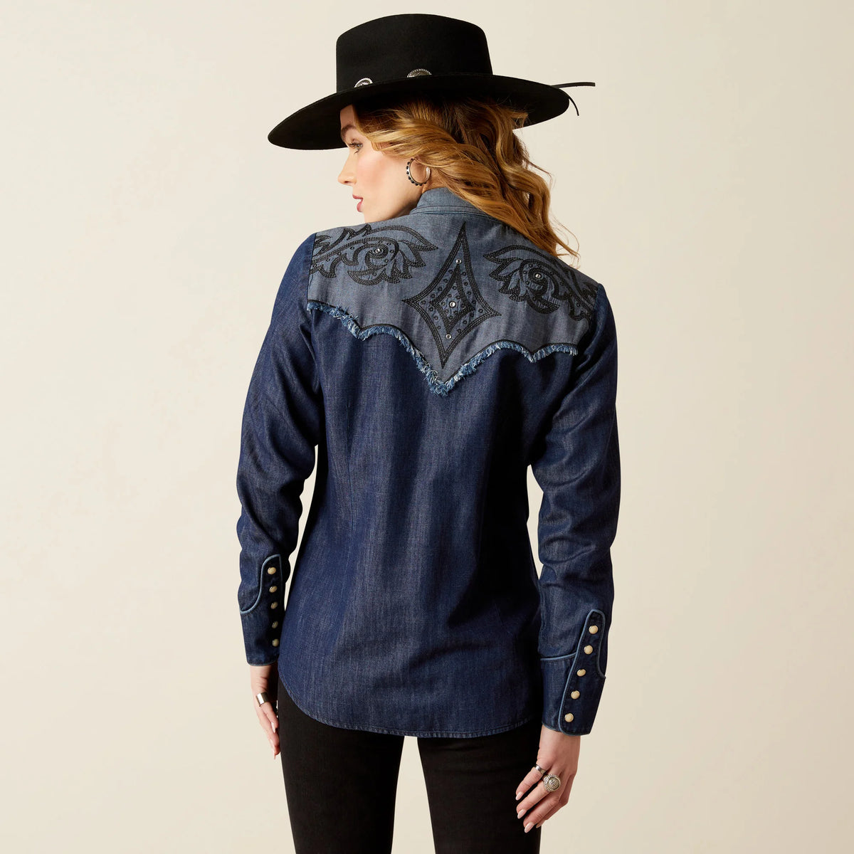 Ariat Wms Second Fiddle LS Shirt Medium Blue