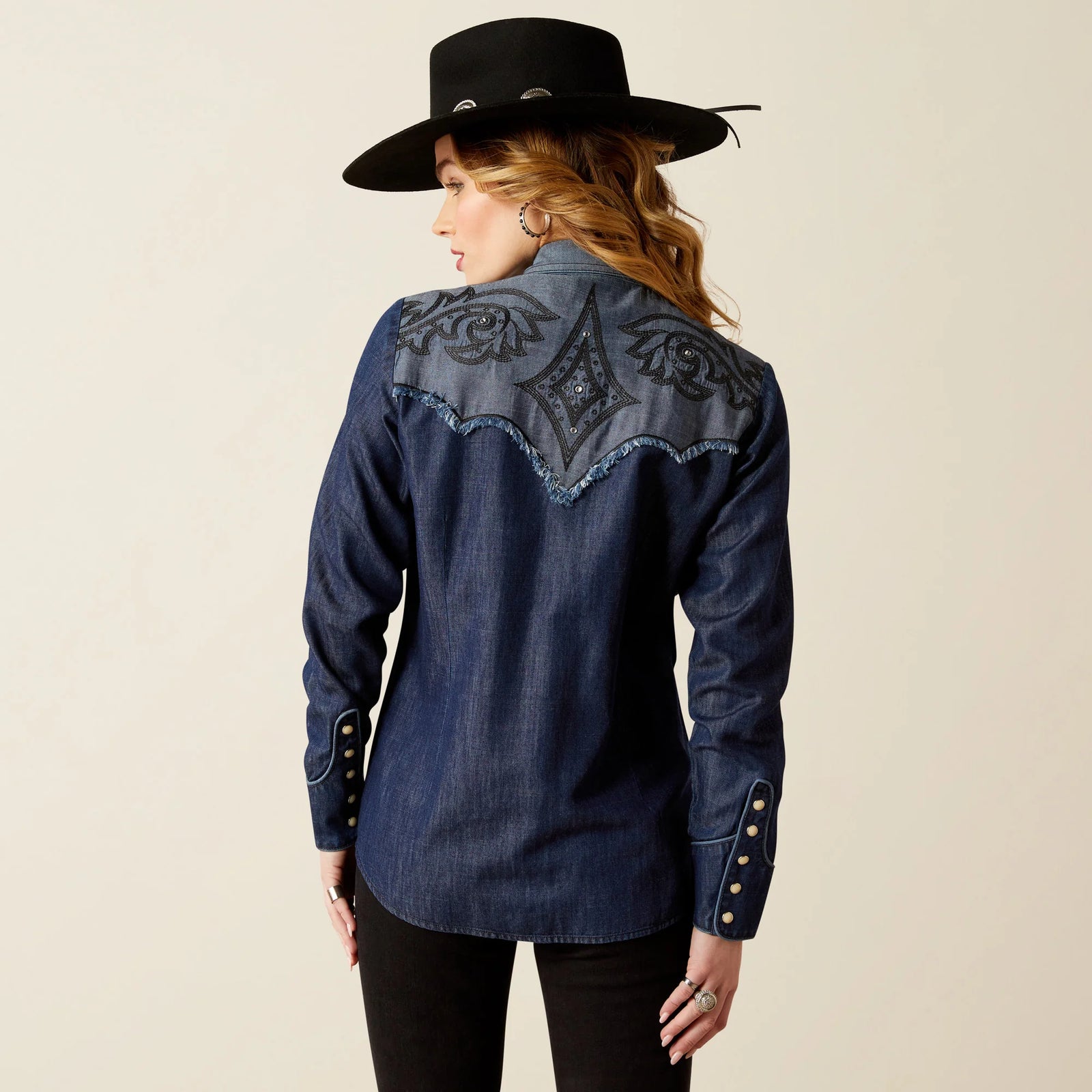 Ariat Wms Second Fiddle LS Shirt Medium Blue