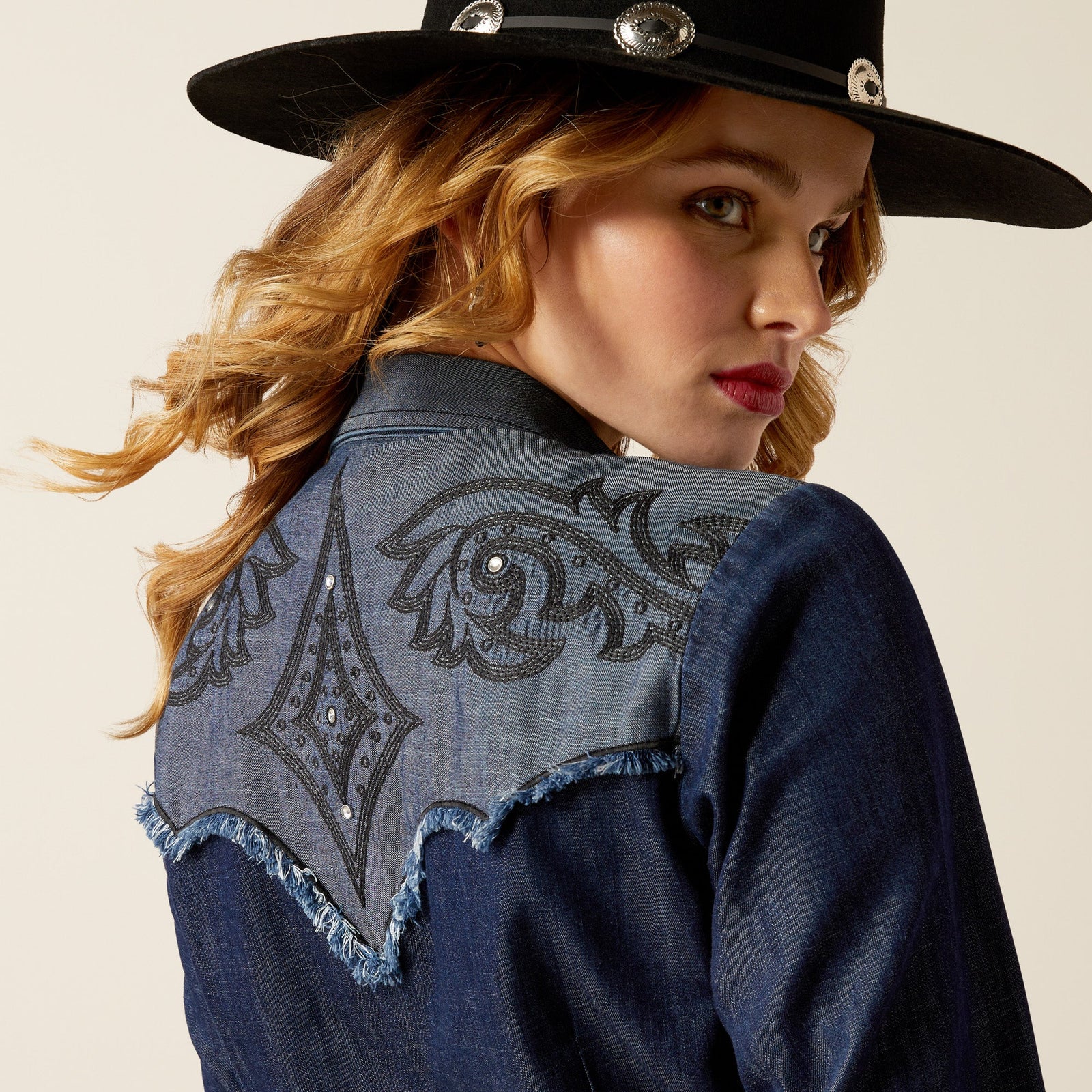 Ariat Wms Second Fiddle LS Shirt Medium Blue