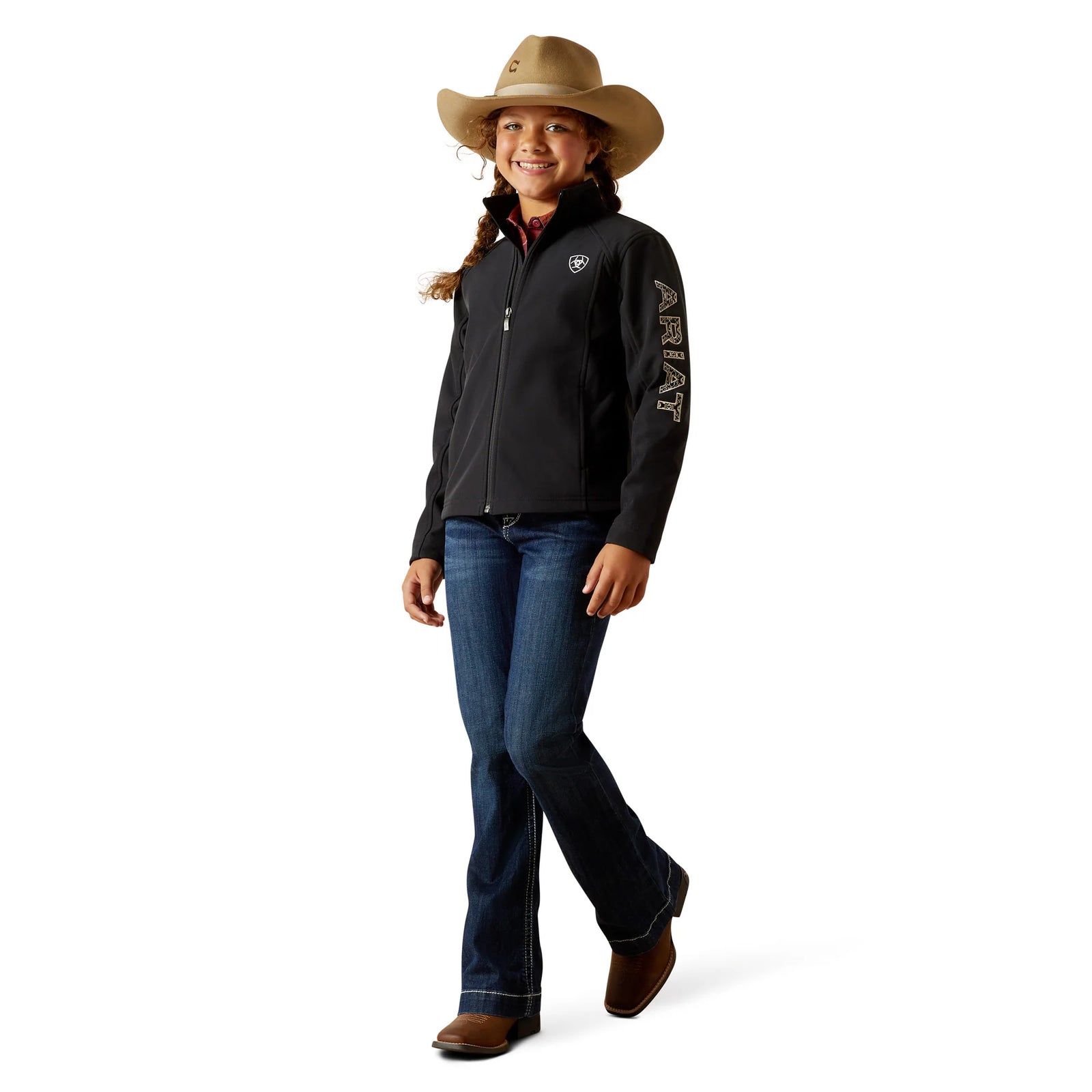 Ariat Gls Logo Softshell Jacket Black/Southwest Minimal Print - Winter 26