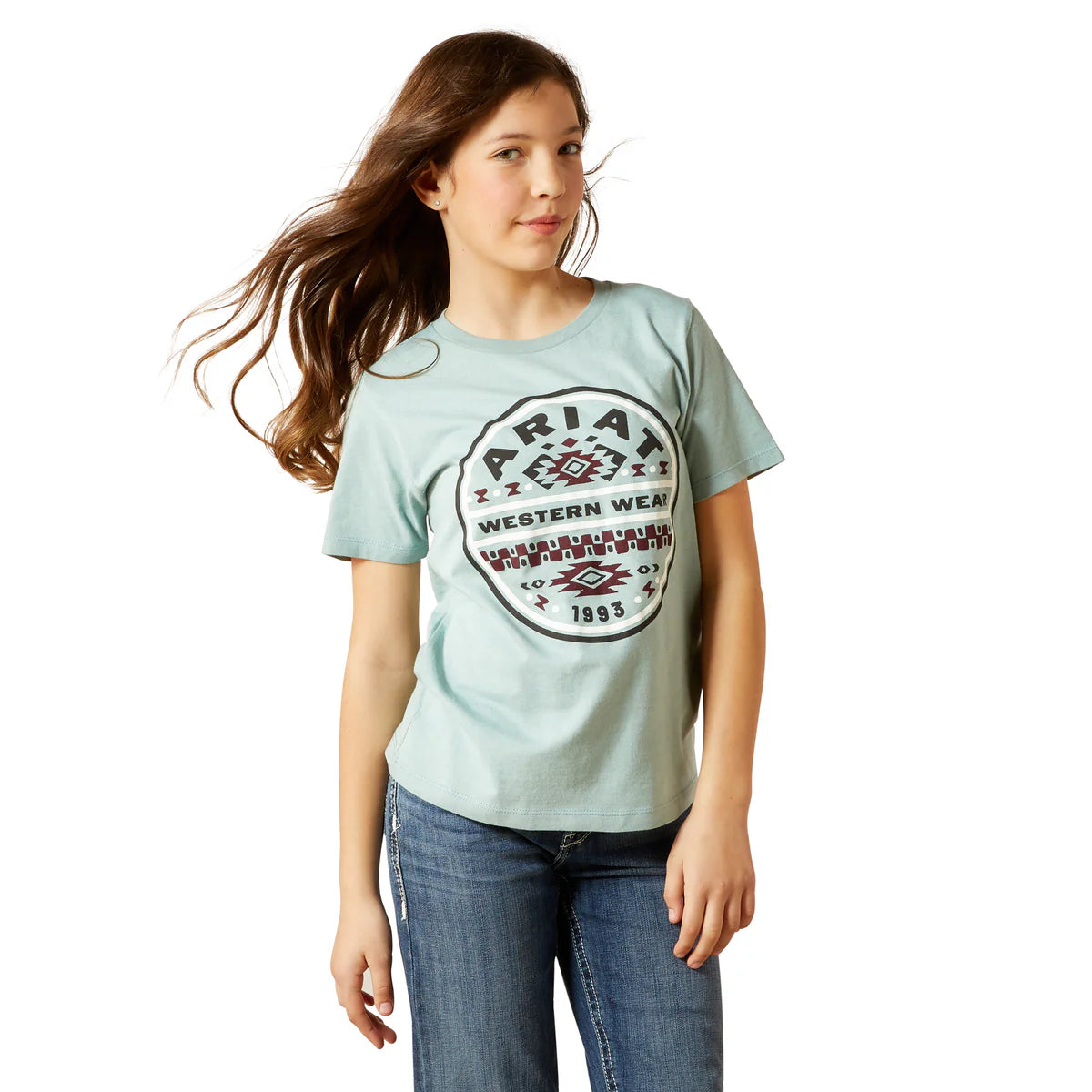 Ariat Gls SW Brand Lock Up SS Tee Rivergreen