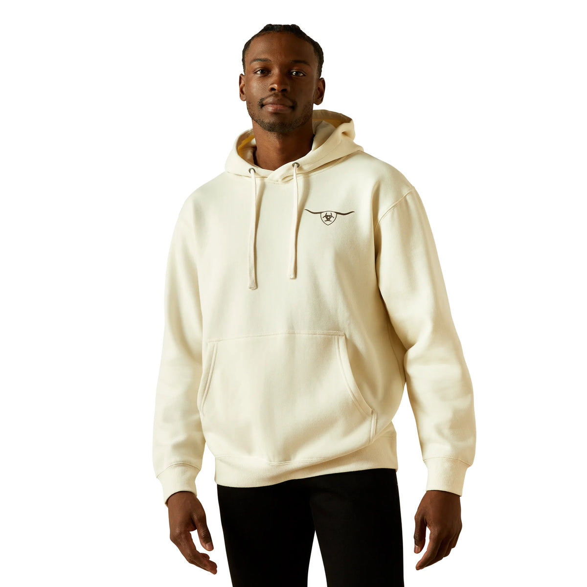 Ariat Mns Shield Steerhead Hoodie Oatmeal
