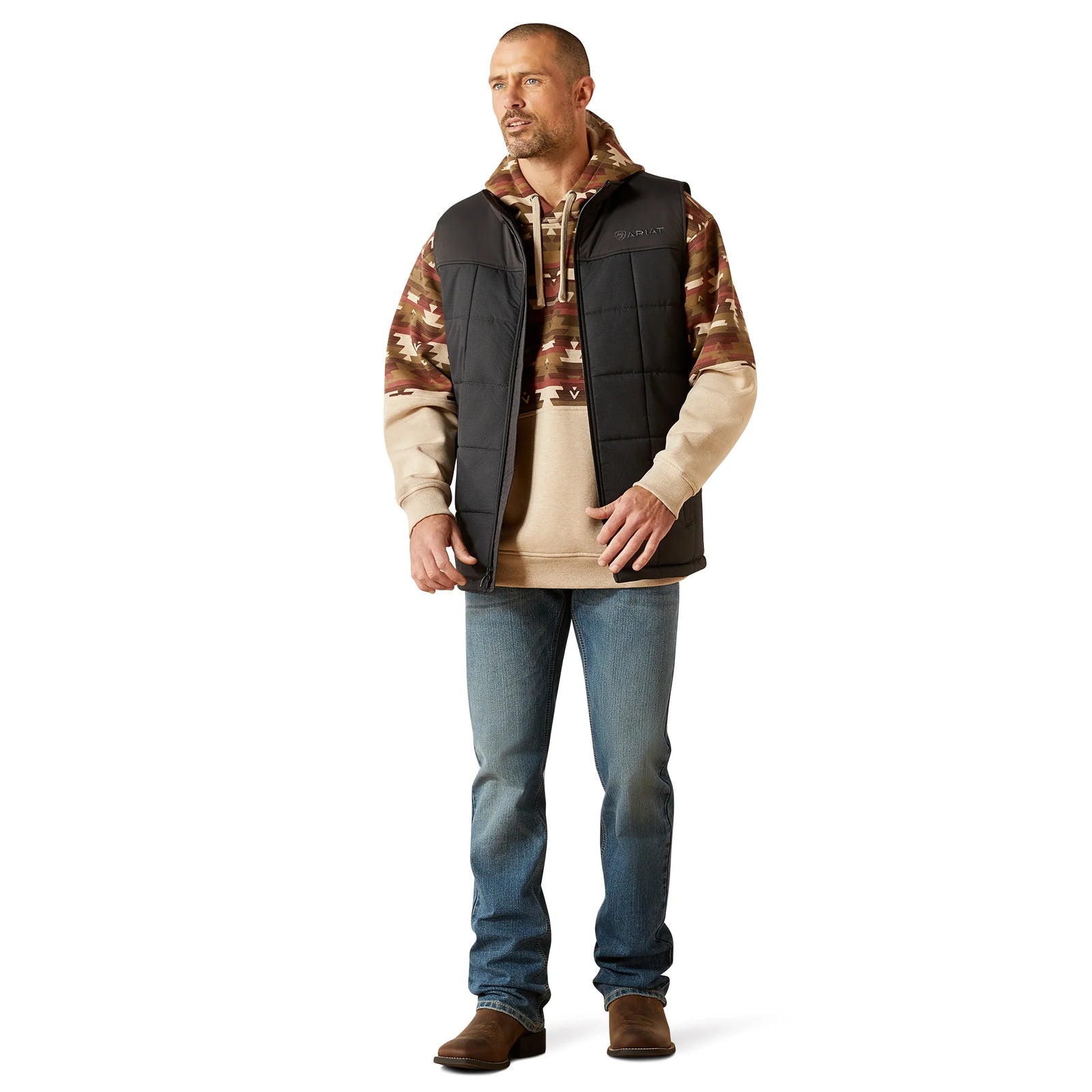 Ariat Mns Crius Insulated Vest Phantom Chambray - Winter 26