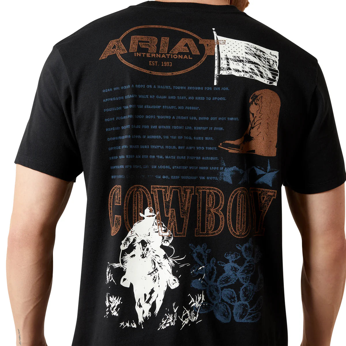 Ariat Mns Maximal Collage SS Tee Black