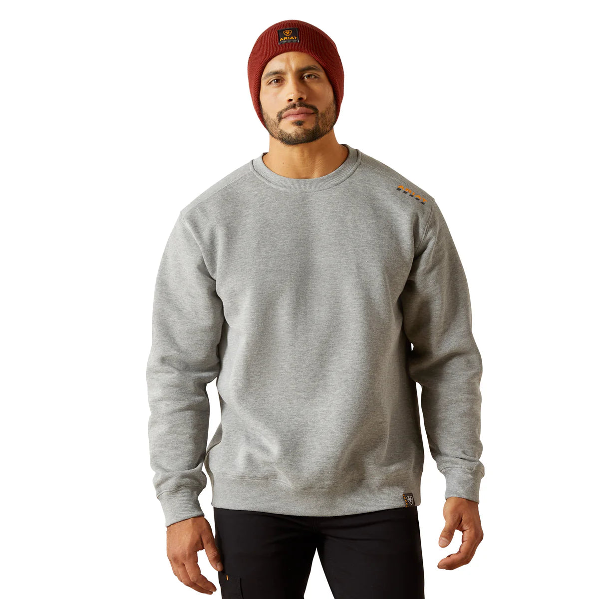 Ariat Mns Rebar Lightweight Sweater Heather Grey