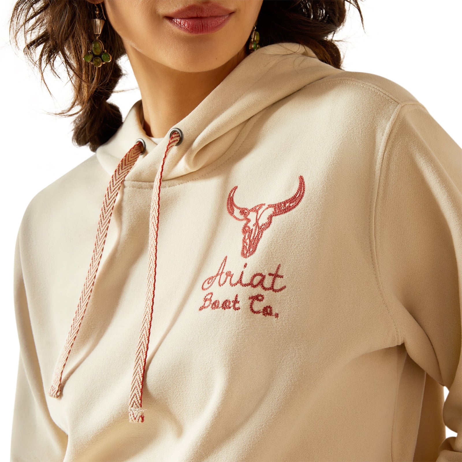 Ariat Wms Stitch Hoodie Oyster Gray - Winter 26