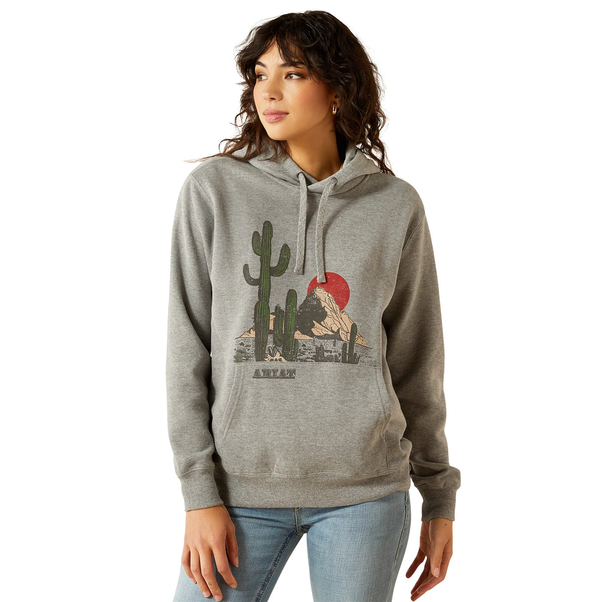 Ariat Wms San Pedro Hoodie Heather Grey - Winter 26