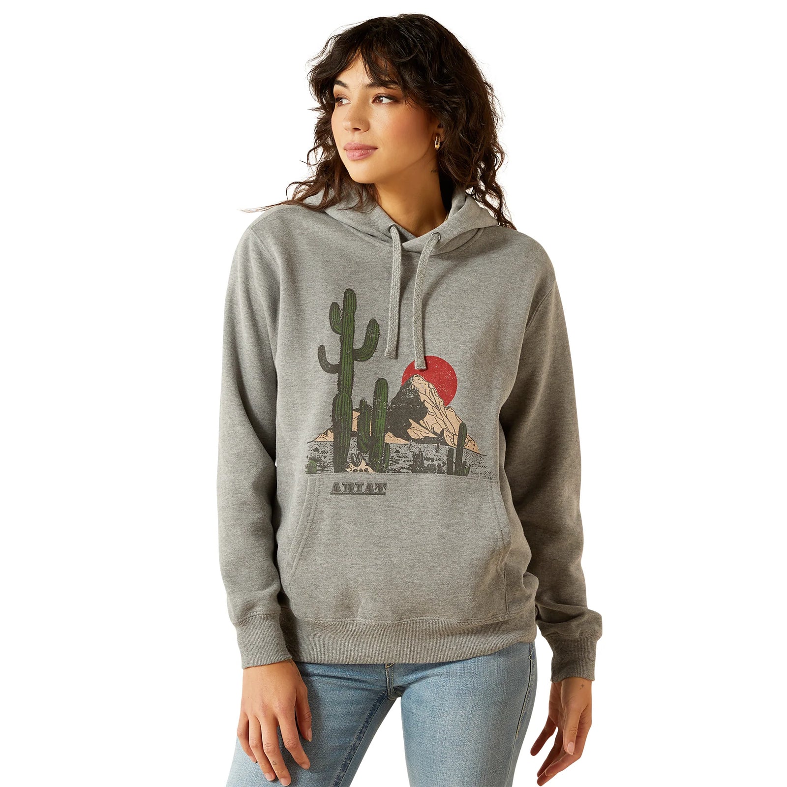 Ariat Wms San Pedro Hoodie Heather Grey
