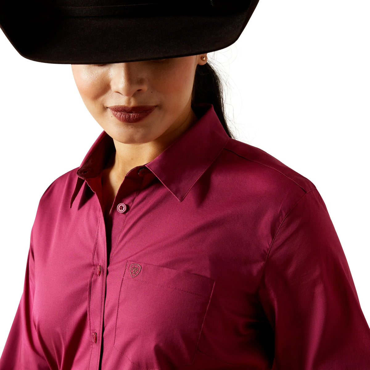 Ariat Wms Wrinkle Resistant Kirby LS Shrit Beaujolais