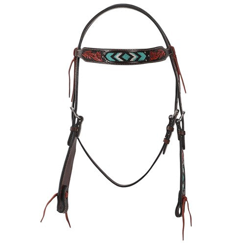 Fort Worth Turquoise Beaded Headstall