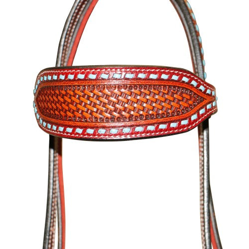 Fort Worth Turquoise Basket Headstall