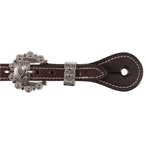 Fort Worth Basket Spur Straps with Copper Turquoise Buckstitched Ladies | Rider Wear - Spurs | Saddleworld Ipswich