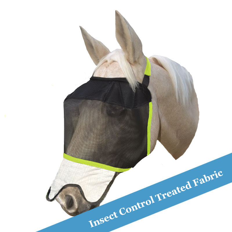 Wild Horse Ultimate UV Fly Veil with Insect Repellent Ears and Rip Stop Nose - 3 Dart
