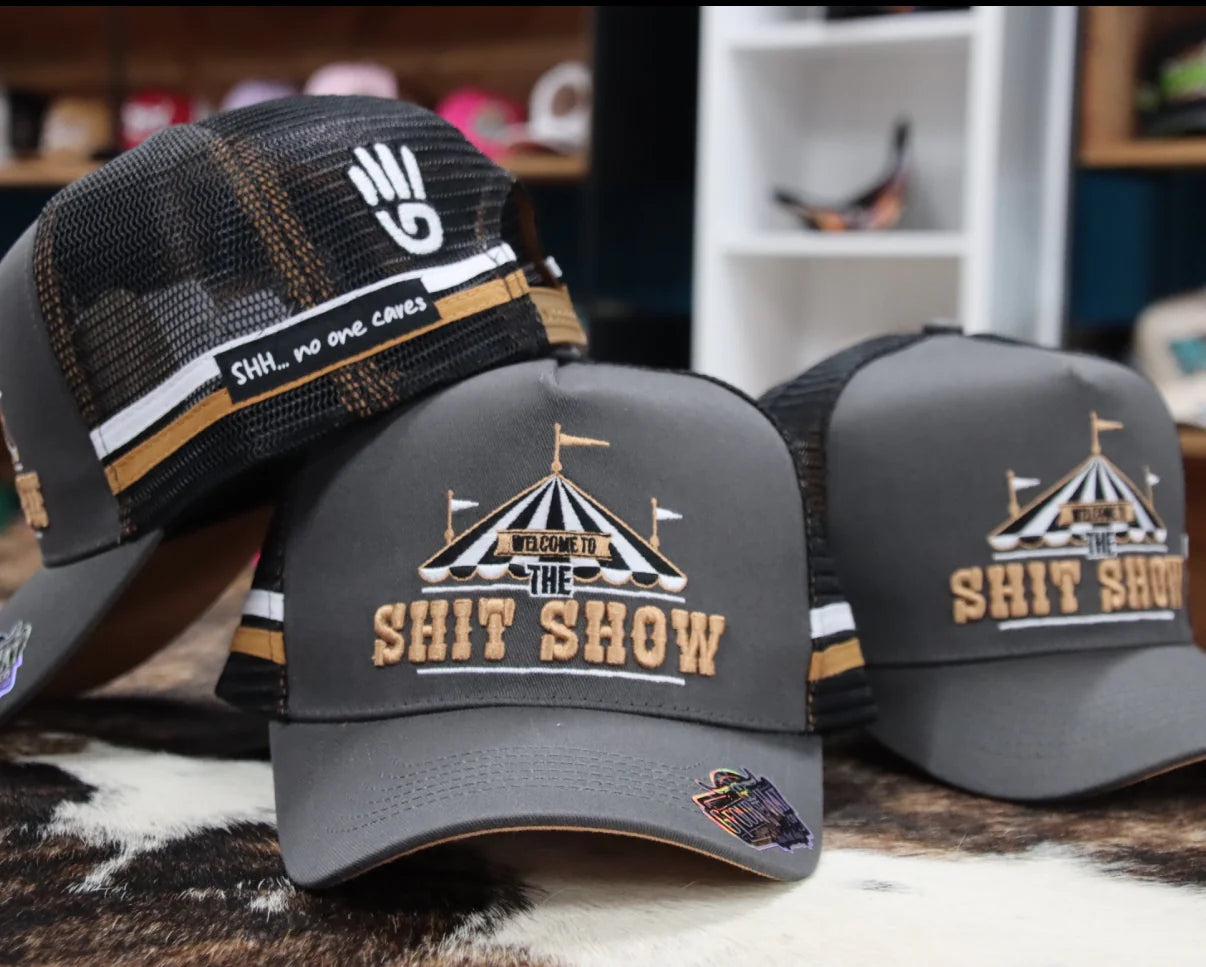 G Four Shit Show - Charcoal/Tan | Country Clothing - Caps | Saddleworld Ipswich
