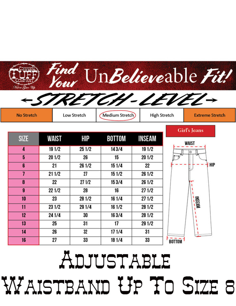 Cowgirl Tuff Girls Pink Arrows