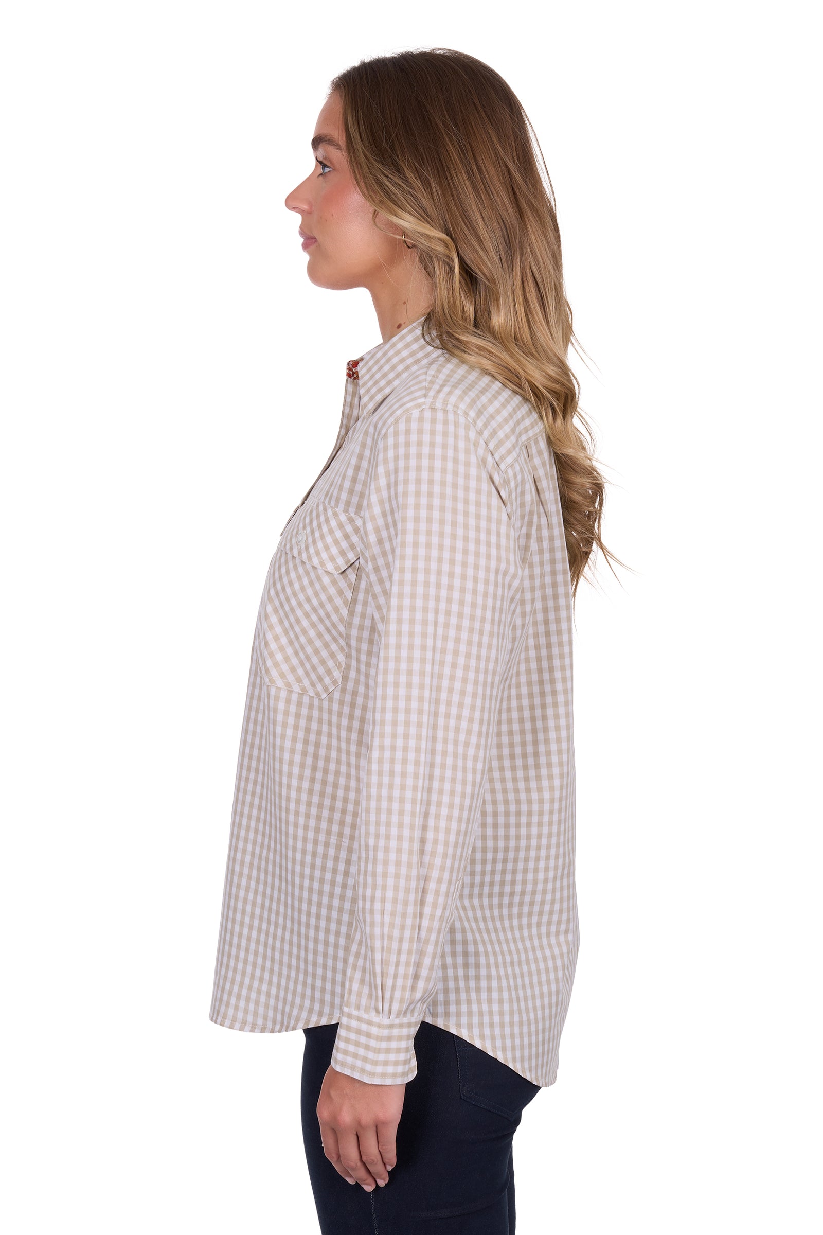 Hard Slog Wmns Sara 1/2 Plkt LS Shirt