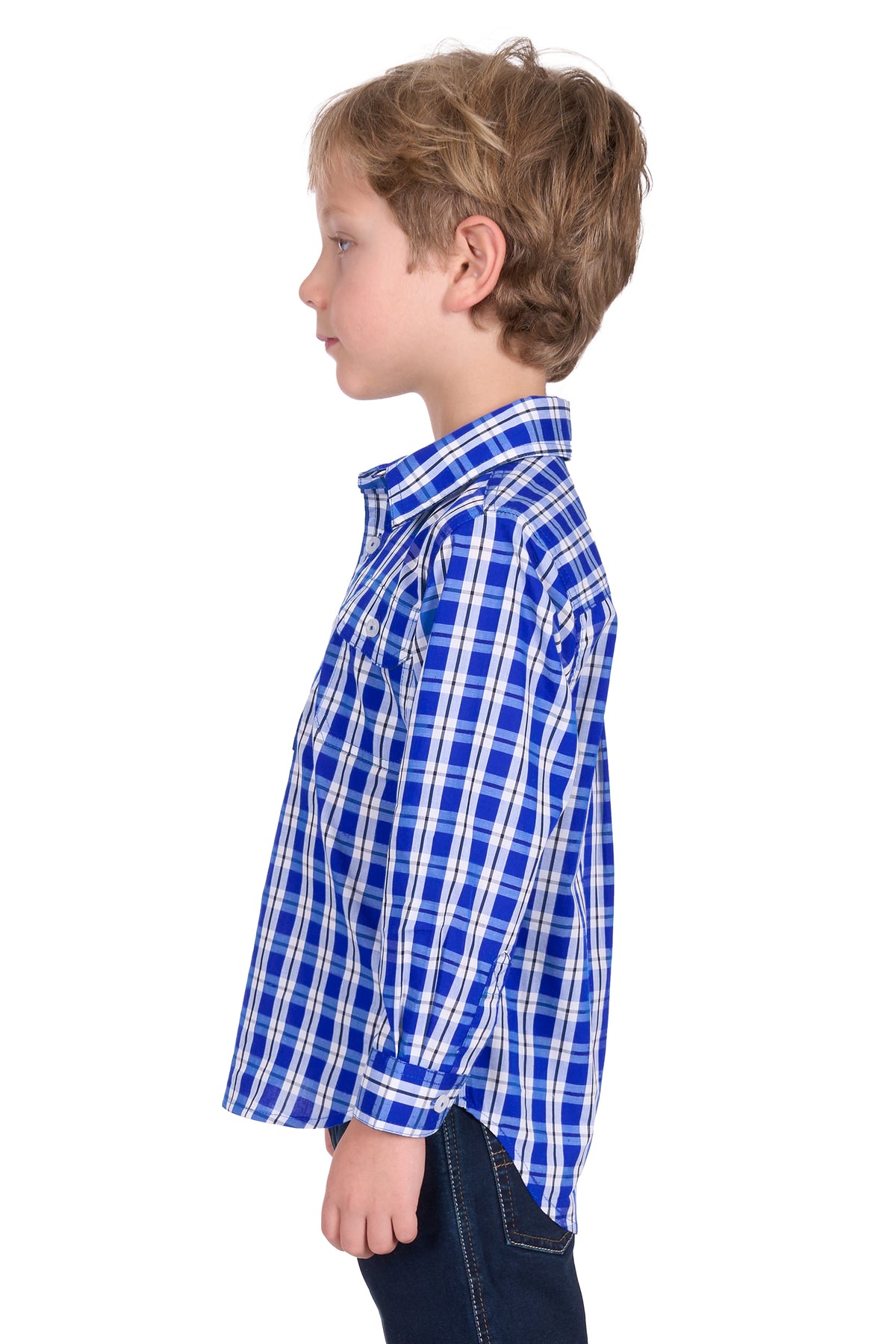 Hard Slog Kids Levers 1/2 Plkt LS Shirt - EOFY Sale