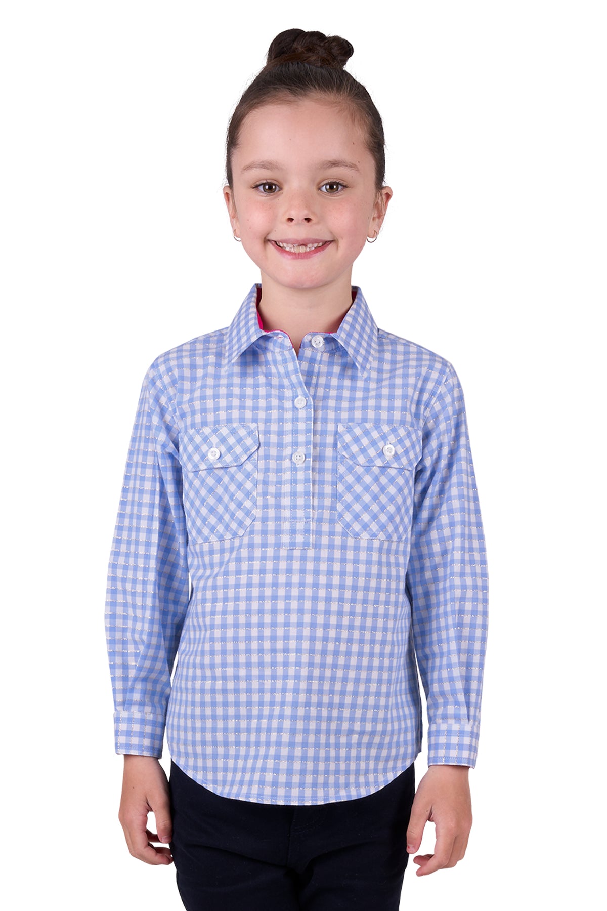 Hard Slog Kids Rux 1/2 Pocket Long Sleeve Shirt - Black Friday Sale