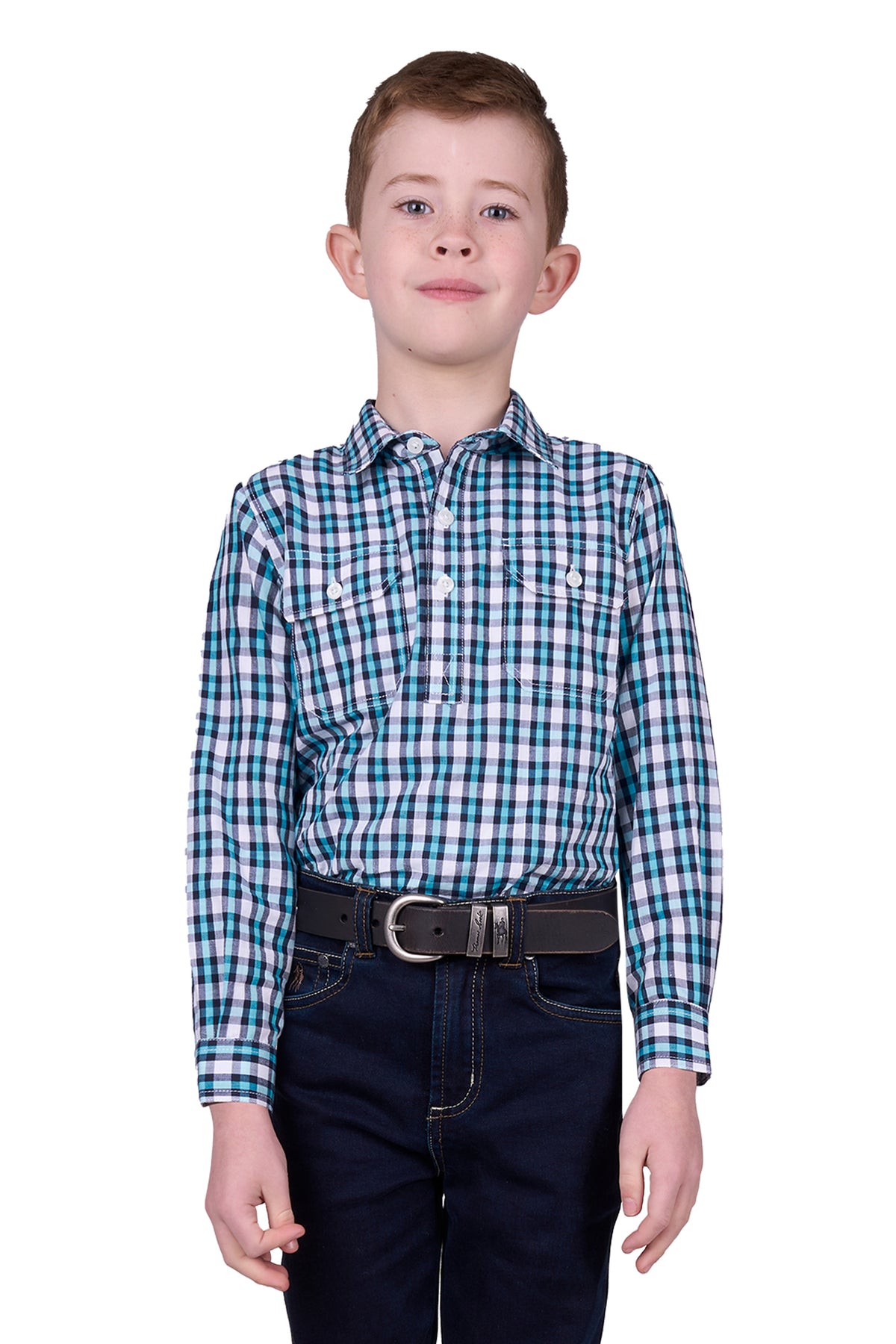 Hard Slog Kids Rui 1/2 Pocket Long Sleeve Shirt - Black Friday Sale