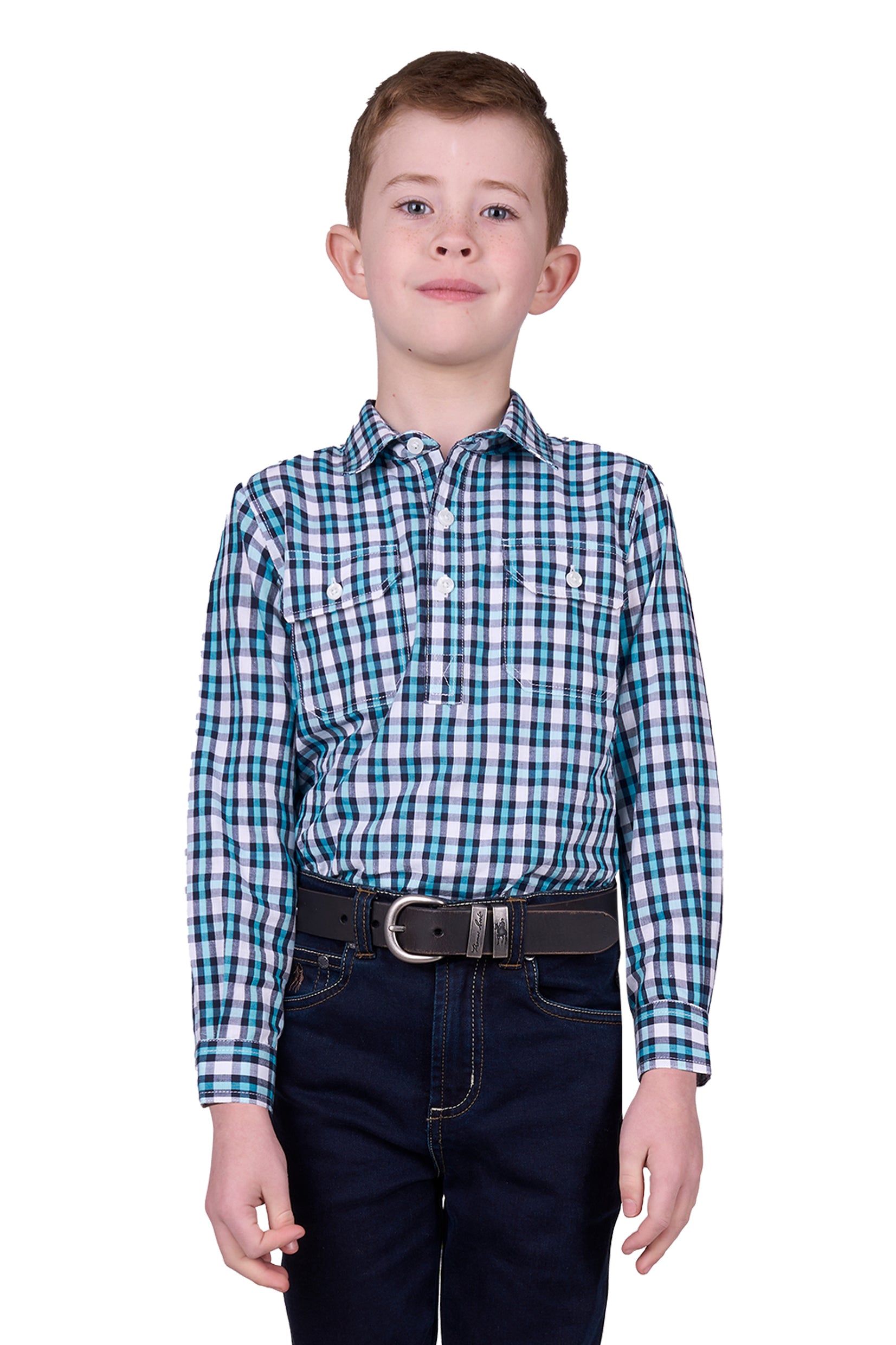 Hard Slog Kids Rui 1/2 Pocket Long Sleeve Shirt - Black Friday Sale