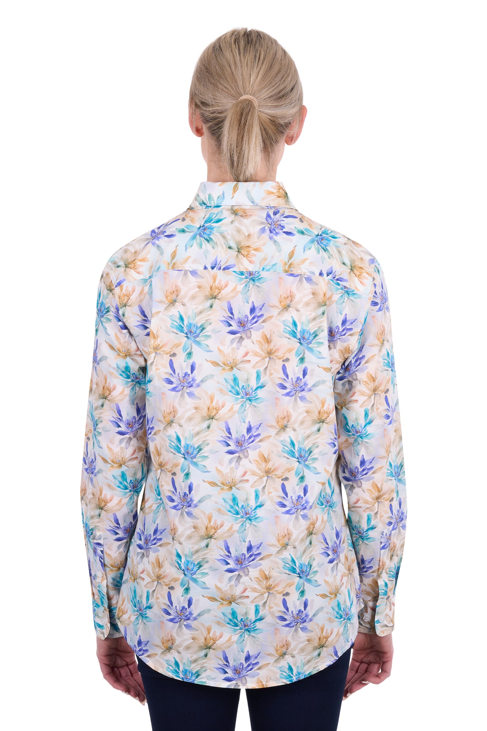 Hard Slog Wms Meadow 1/2 Plkt LS Shirt