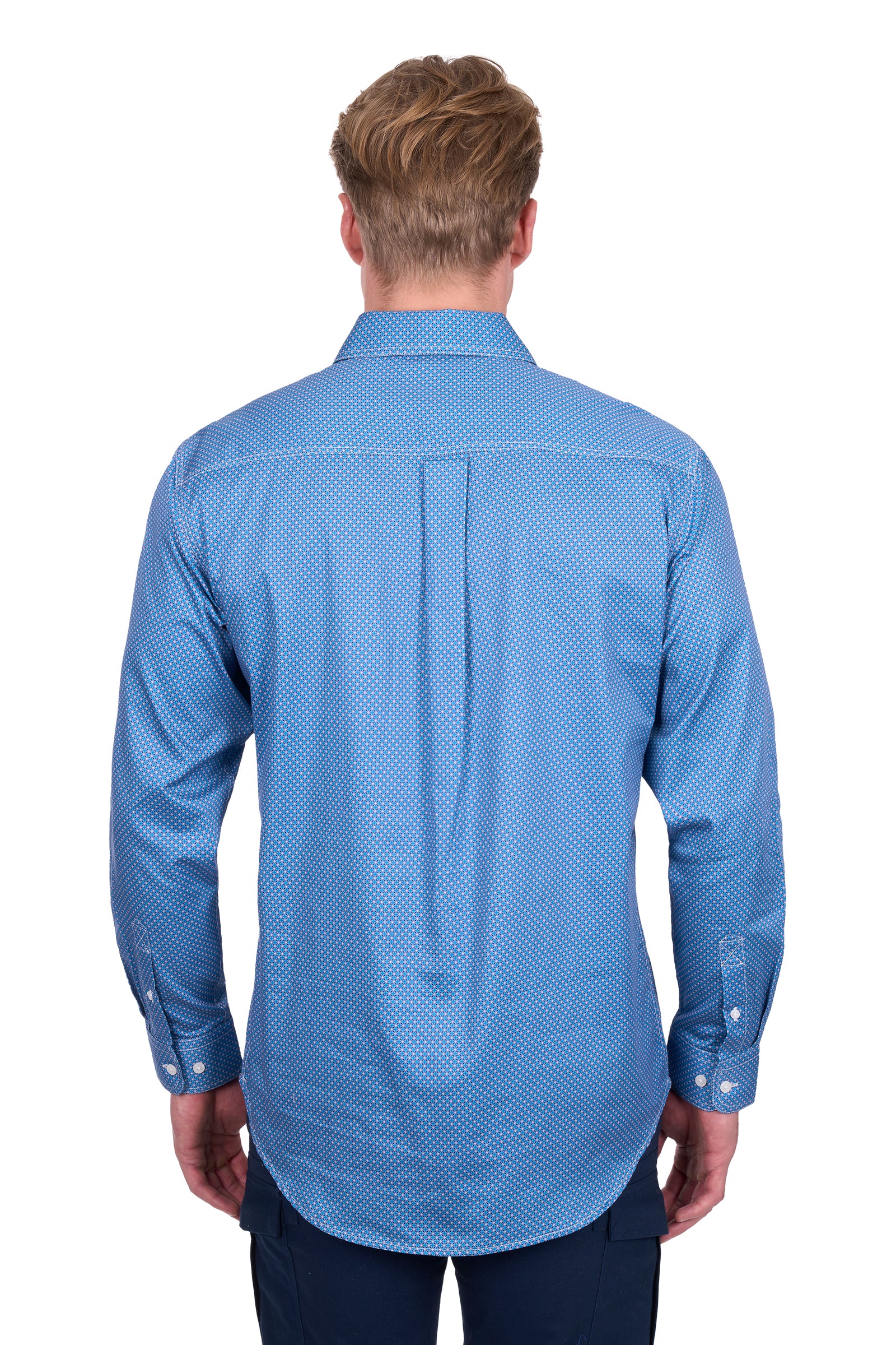 Hard Slog Mens Holden Half Button Long Sleeve Shirt