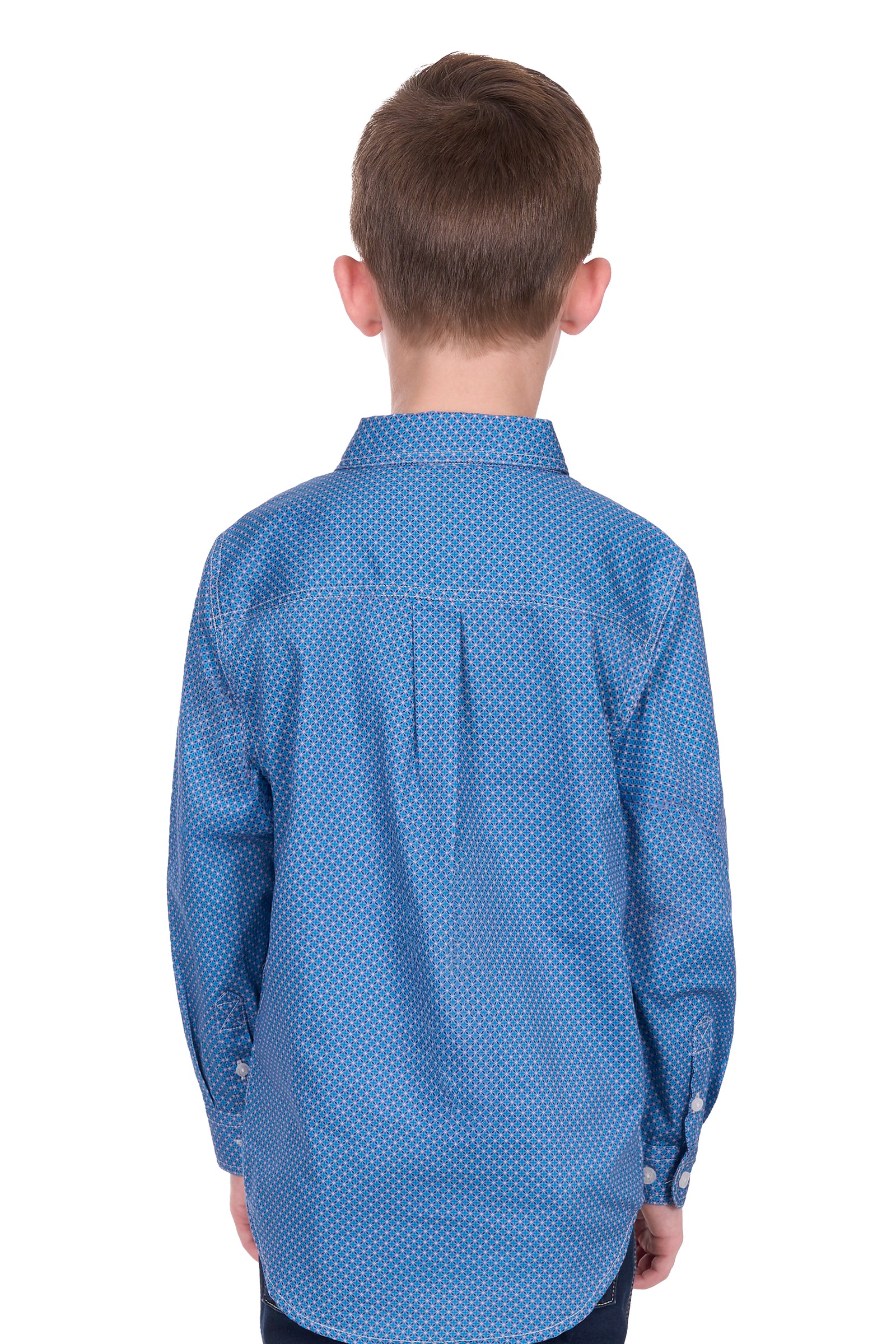 Hard Slog Kids Holden Half Button Long Sleeve Shirt