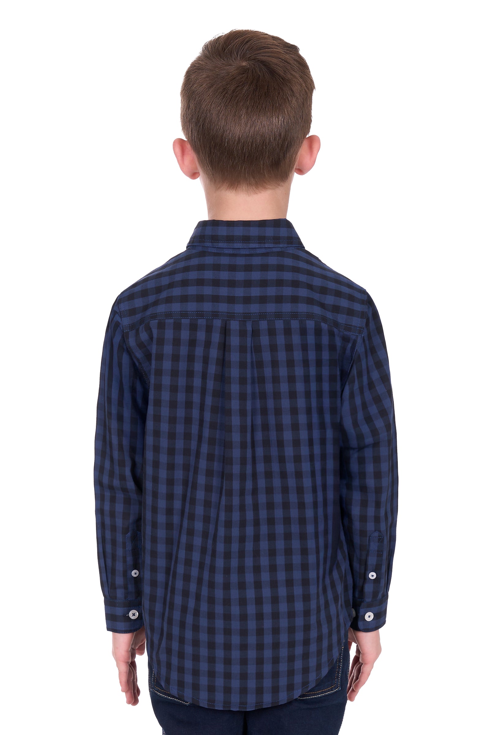 Hard Slog Kids Nash Half Button Long Sleeve Shirt