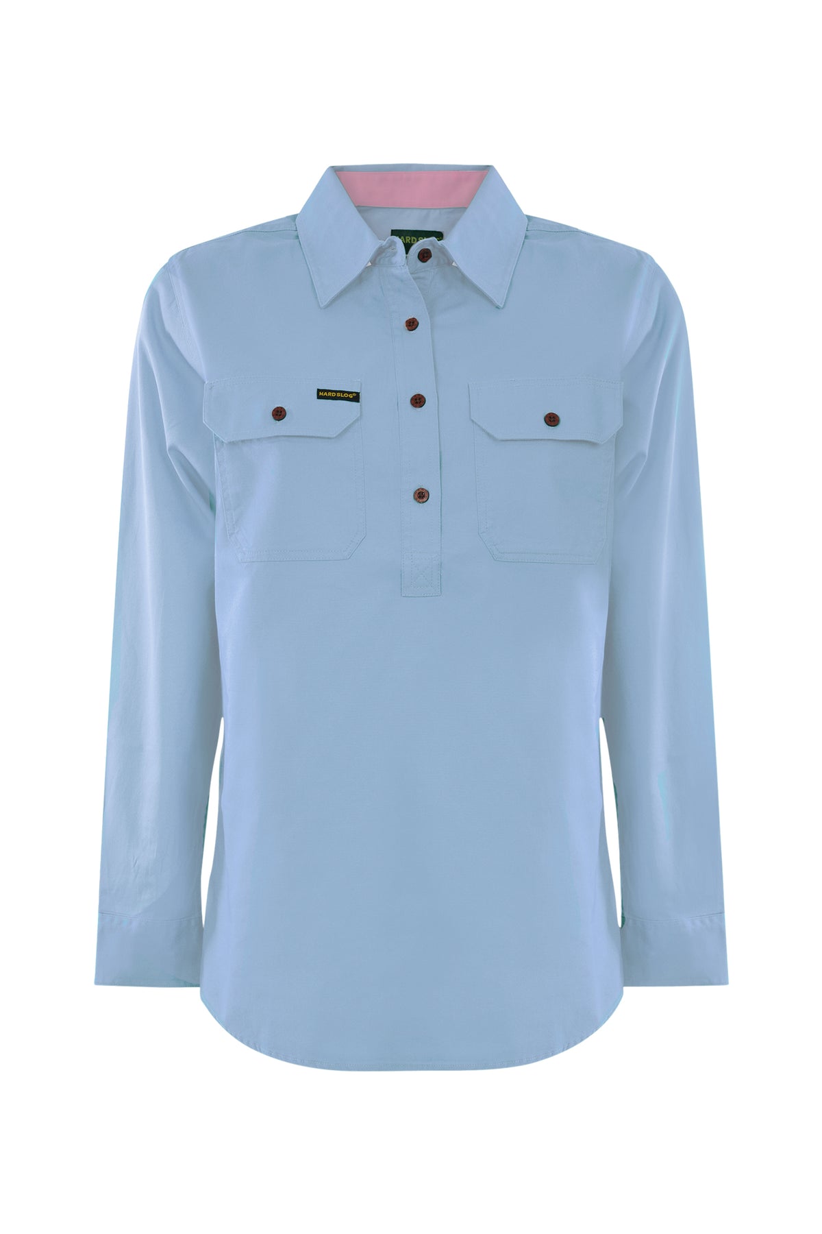 Hard Slog Wmns Half Pocket Light Cotton LS Shirt