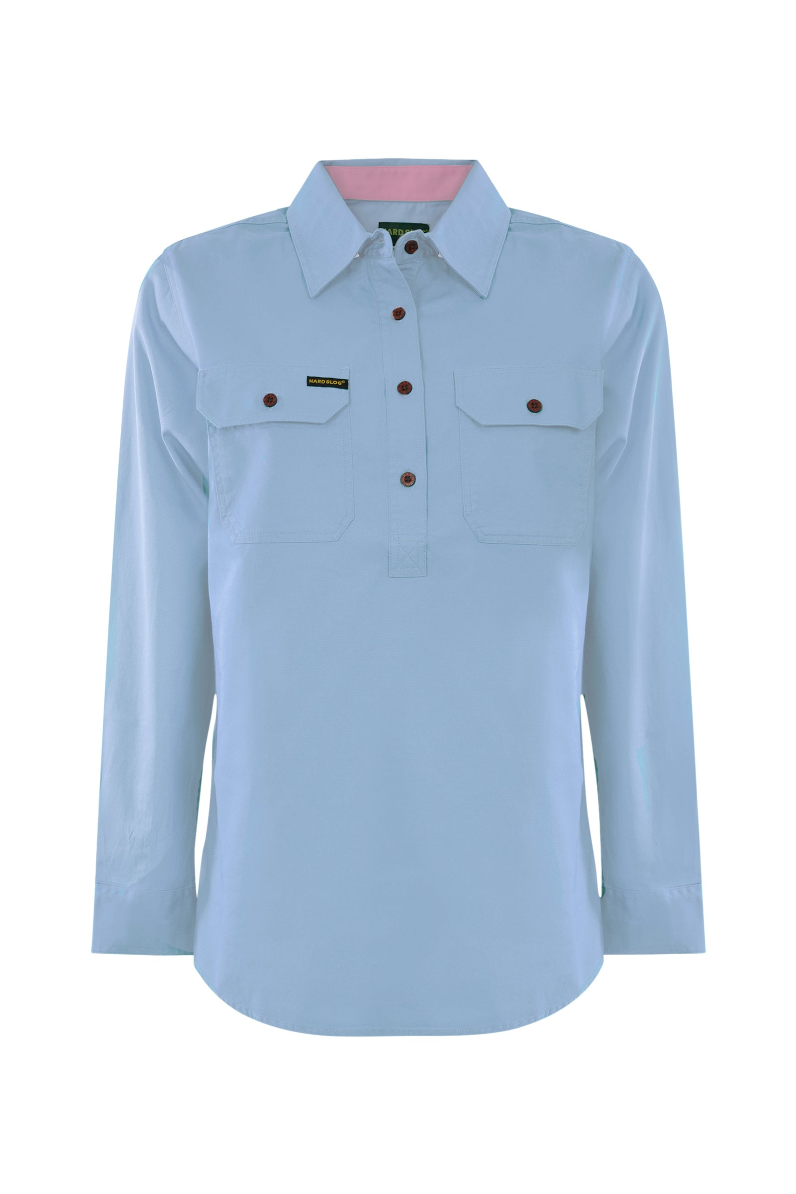 Hard Slog Wmns Half Pocket Light Cotton LS Shirt