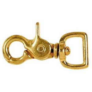 Brass Flat Swivel Eye Trigger Snaphook