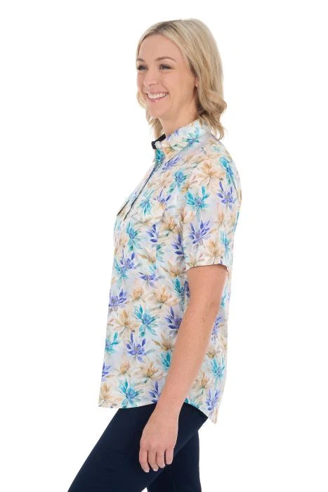 Hard Slog Wms Meadow 1/2 Plkt SS Shirt