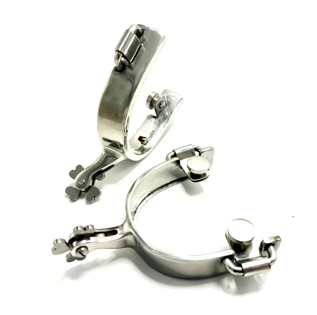 Ladies Short Shank Show Spur with Lip and Heart Rowel