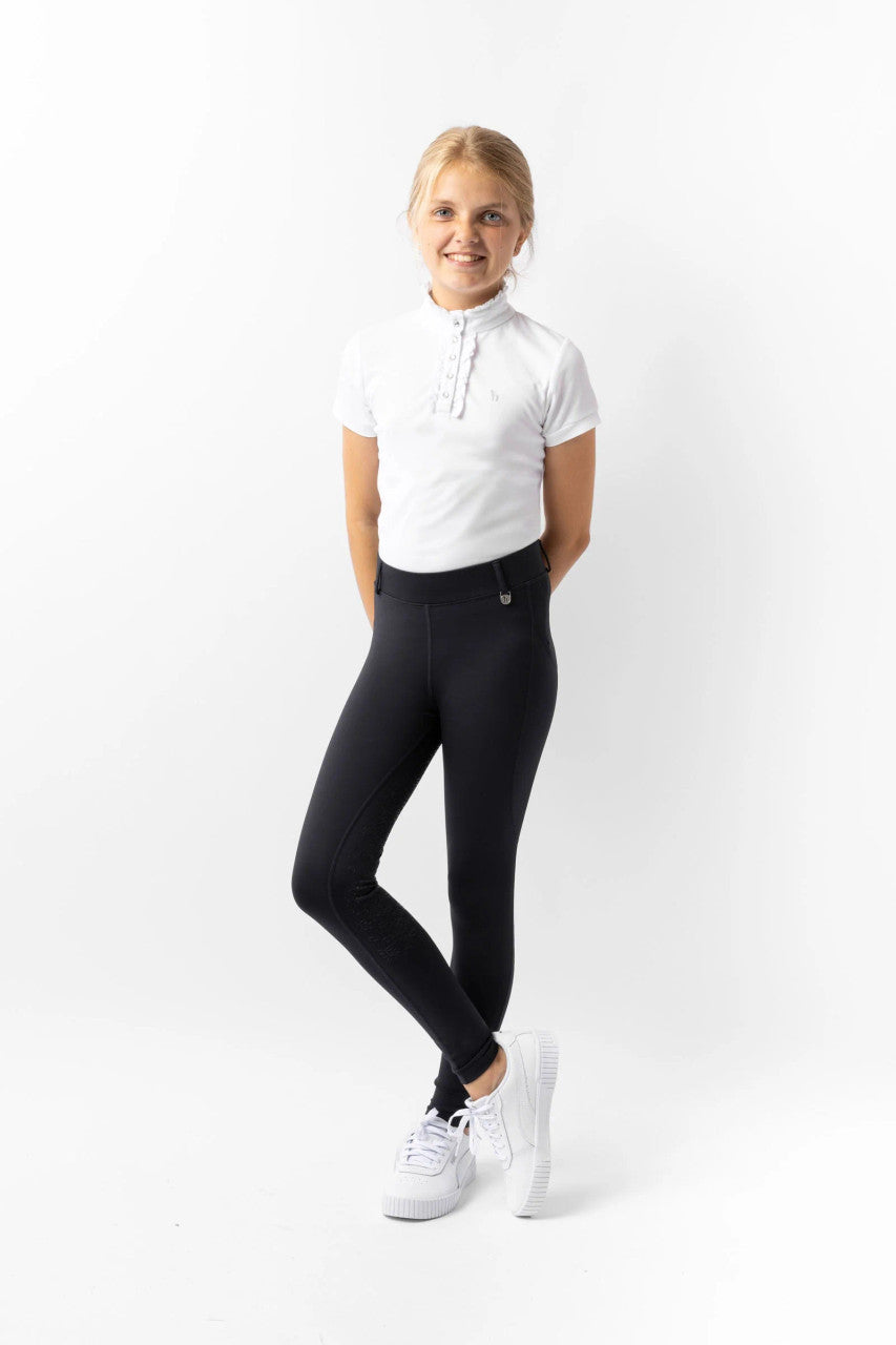Horze Dea Junior Tights Navy | Riding Tights | Saddleworld Ipswich