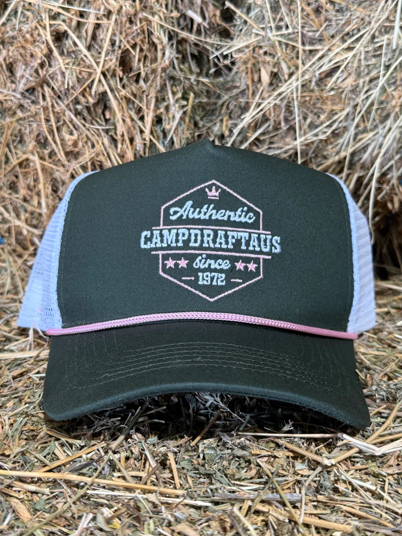 Campdraft Australia Heritage Cotton Trucker Cap - Olive