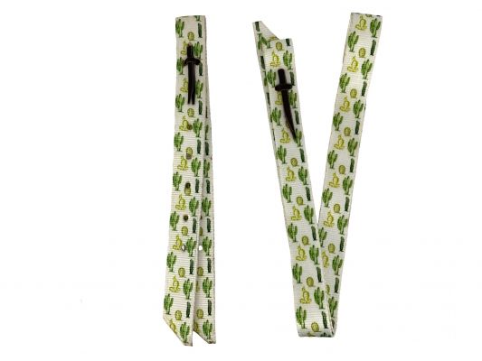 Showman Cactus Print Nylon Off Billet and Tie Strap Set