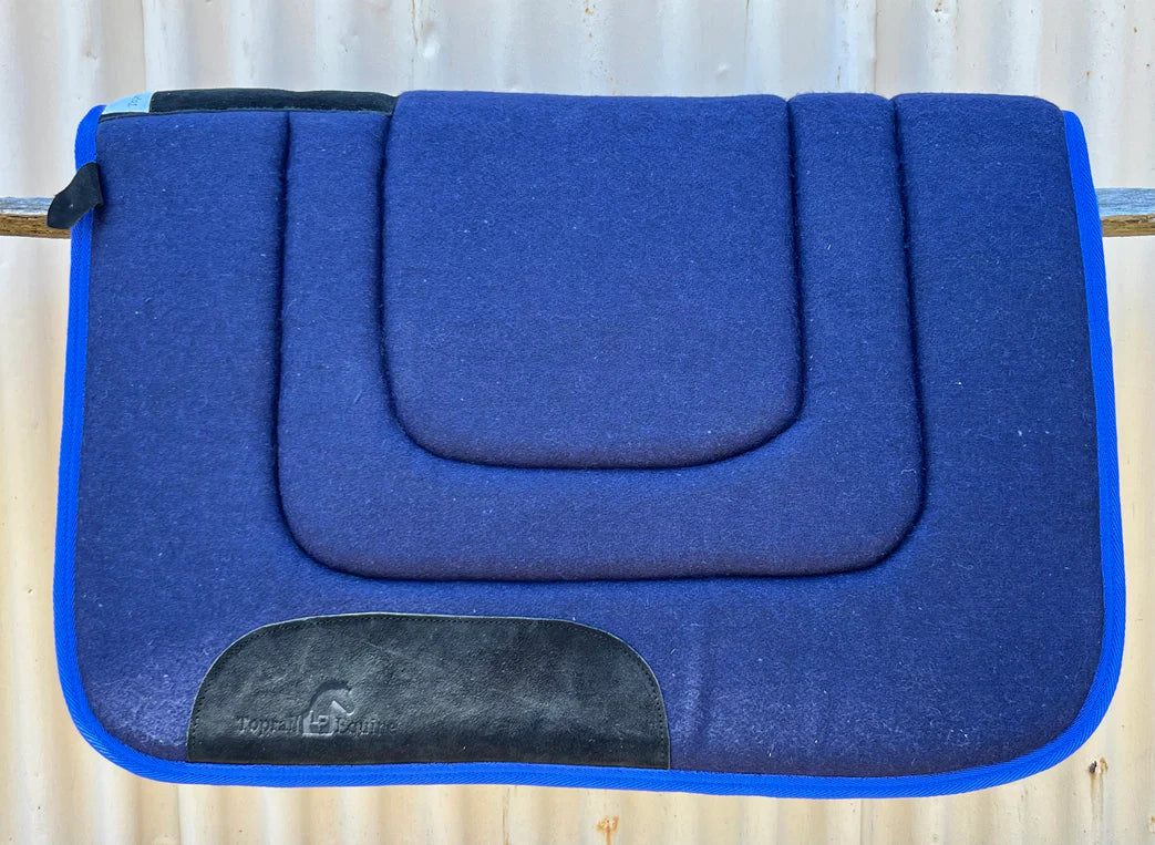 Toprail Equine Wool Saddle Blanket Kersey Navy